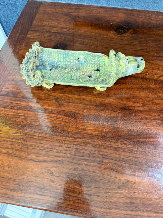 Large Oval Alligator Sculptural Piece