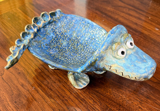 Small Oval Alligator Sculptural Piece