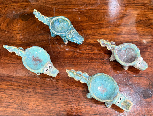 Oval Alligator Votives Sculptural Pieces