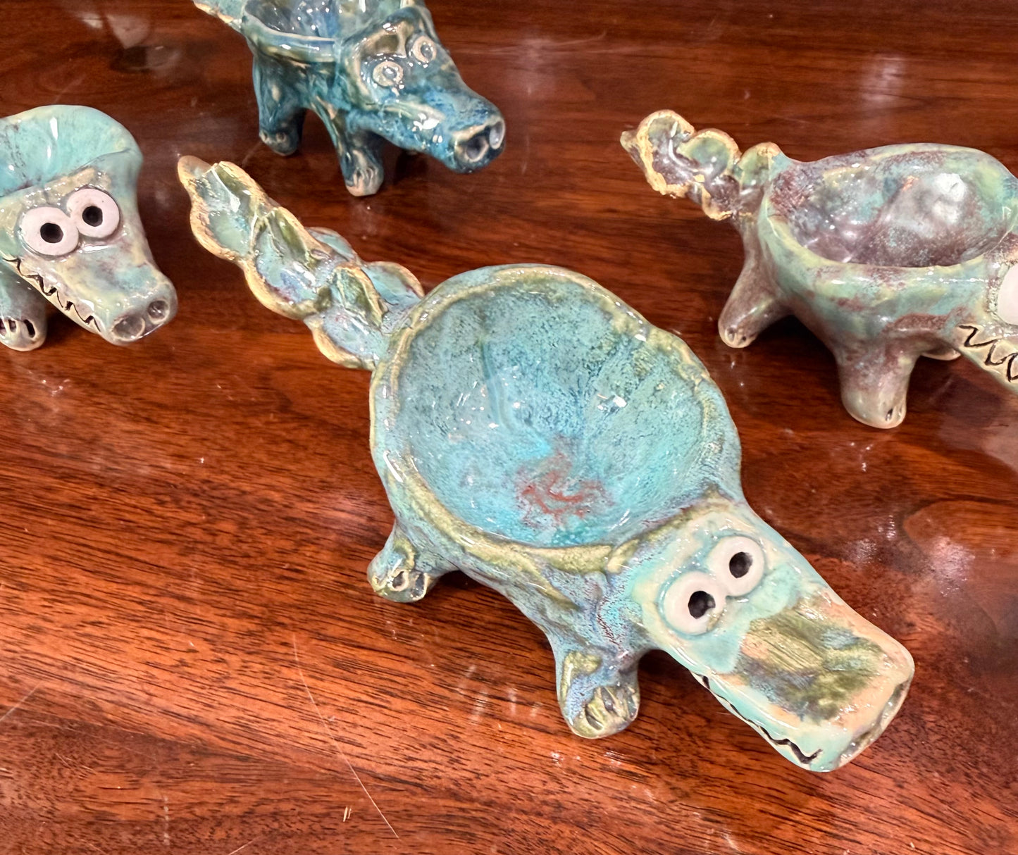 Oval Alligator Votives Sculptural Pieces