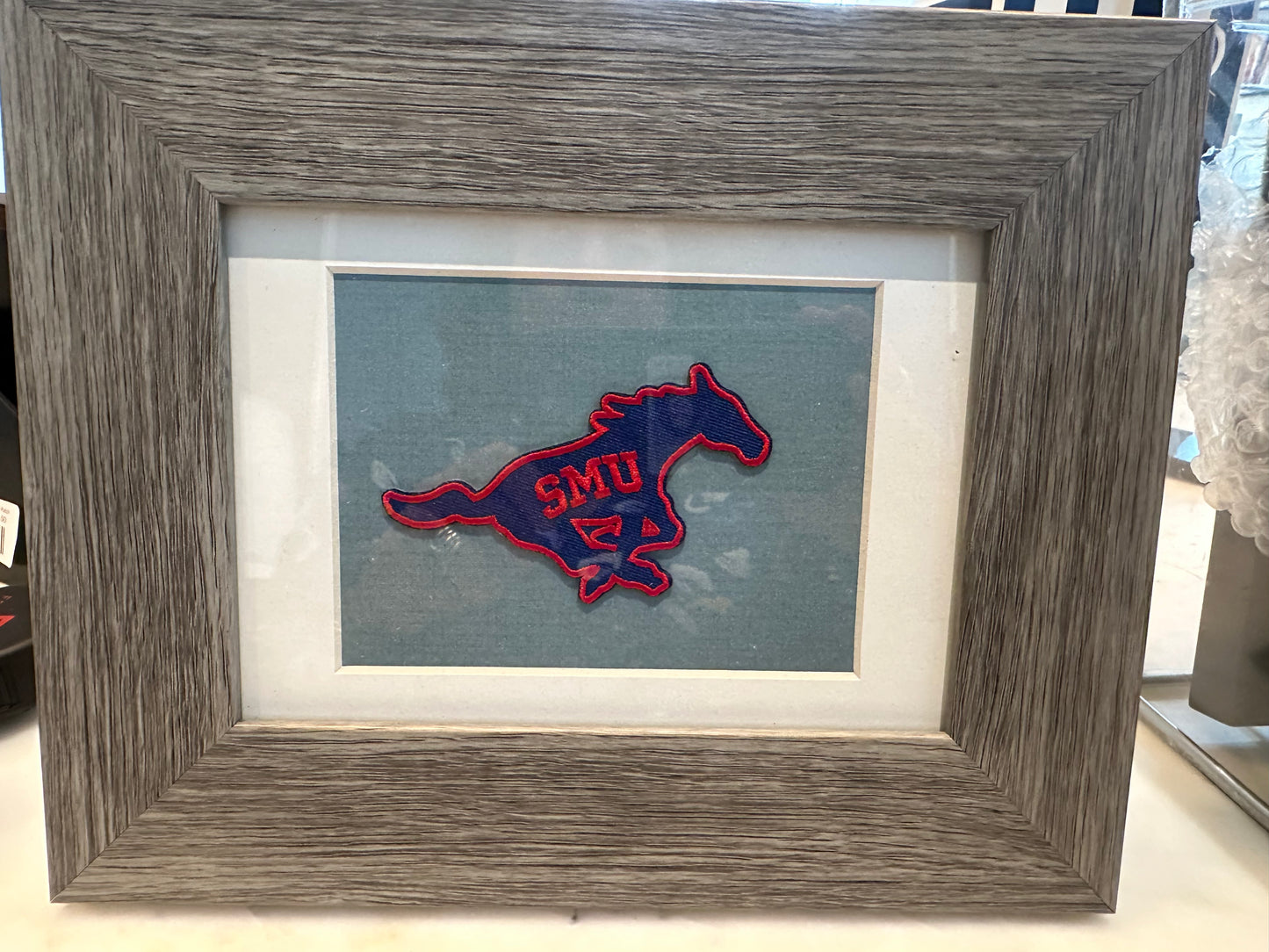 SMU Framed Vintage Patch / Grey