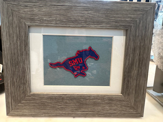SMU Framed Vintage Patch / Grey