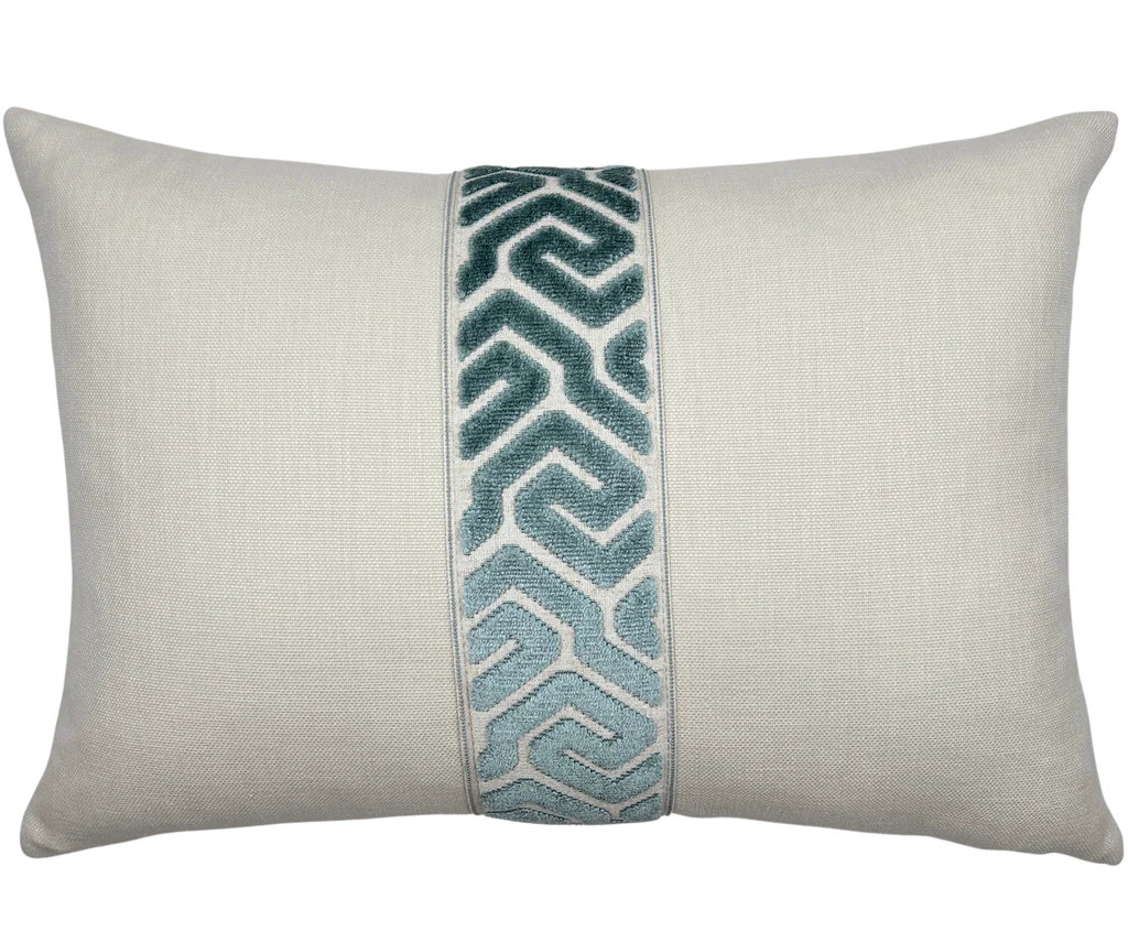 Lennon Pillow / Aquamarine Sand, 14" x 20"