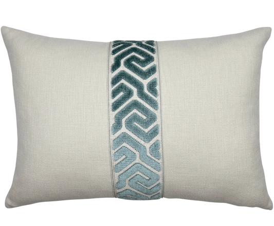 Lennon Pillow / Aquamarine Sand, 14" x 20"