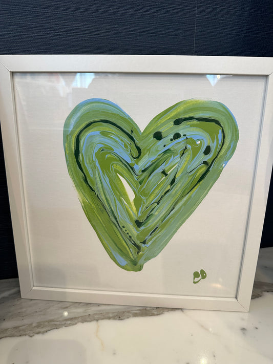 Caroline O'Callaghan Green Heart Painting
