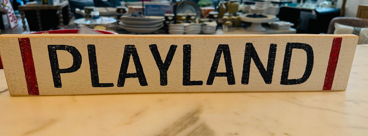 Small Vintage Playland Sign