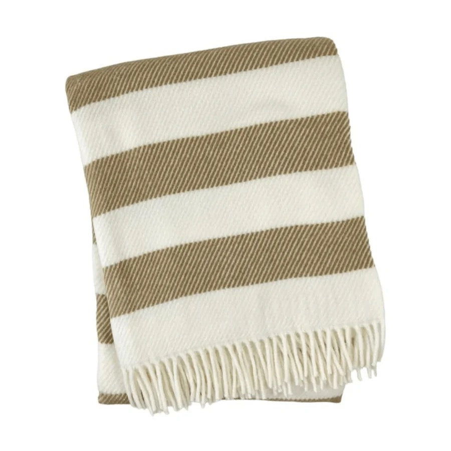 Candy Stripe throw / Cream Stone