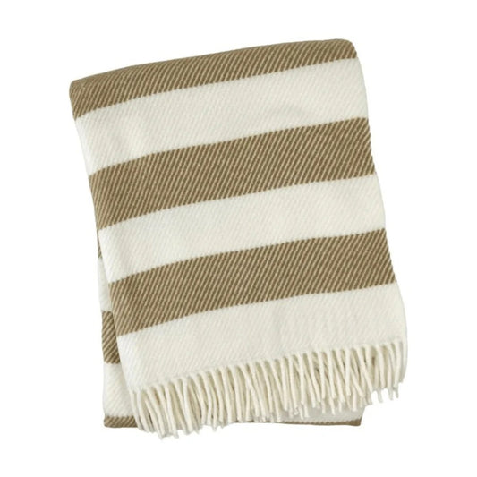 Candy Stripe throw / Cream Stone
