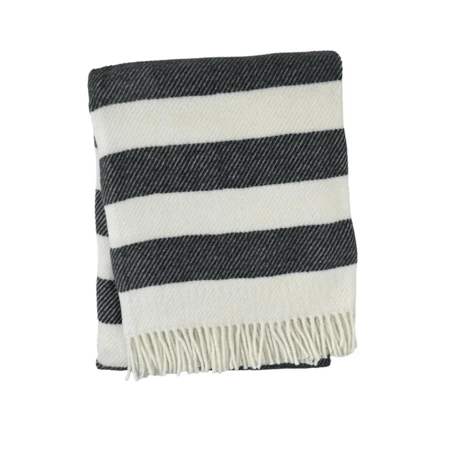 Candy Stripe throw / Dark Grey