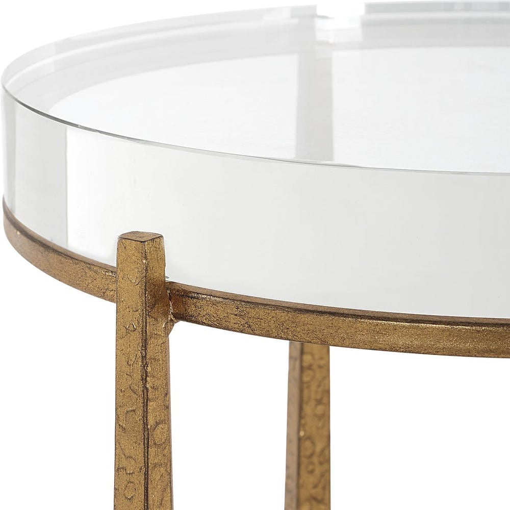 Midas Accent Table / Gold Round