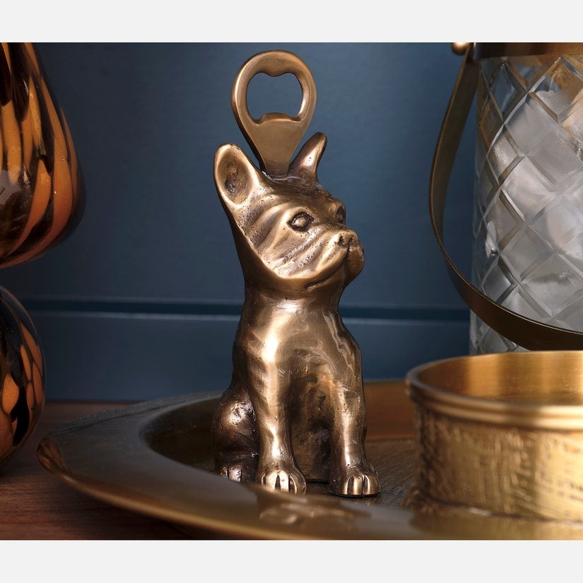 Cosette Antique Brass French Bulldog Bottle Opener