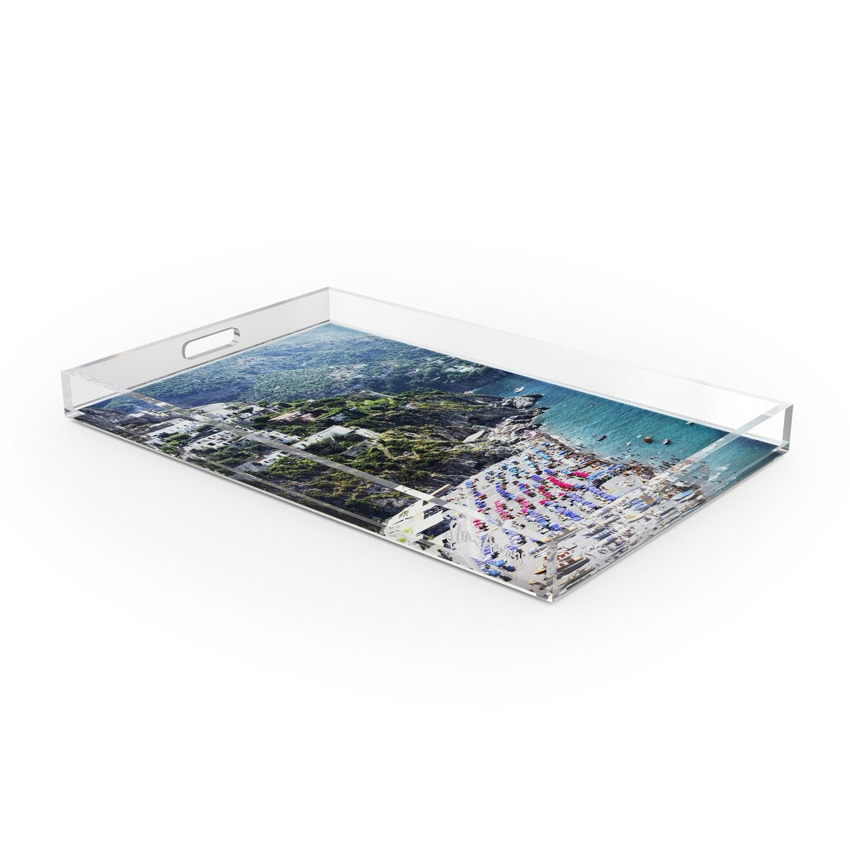 Beach In Positano Acrylic Tray