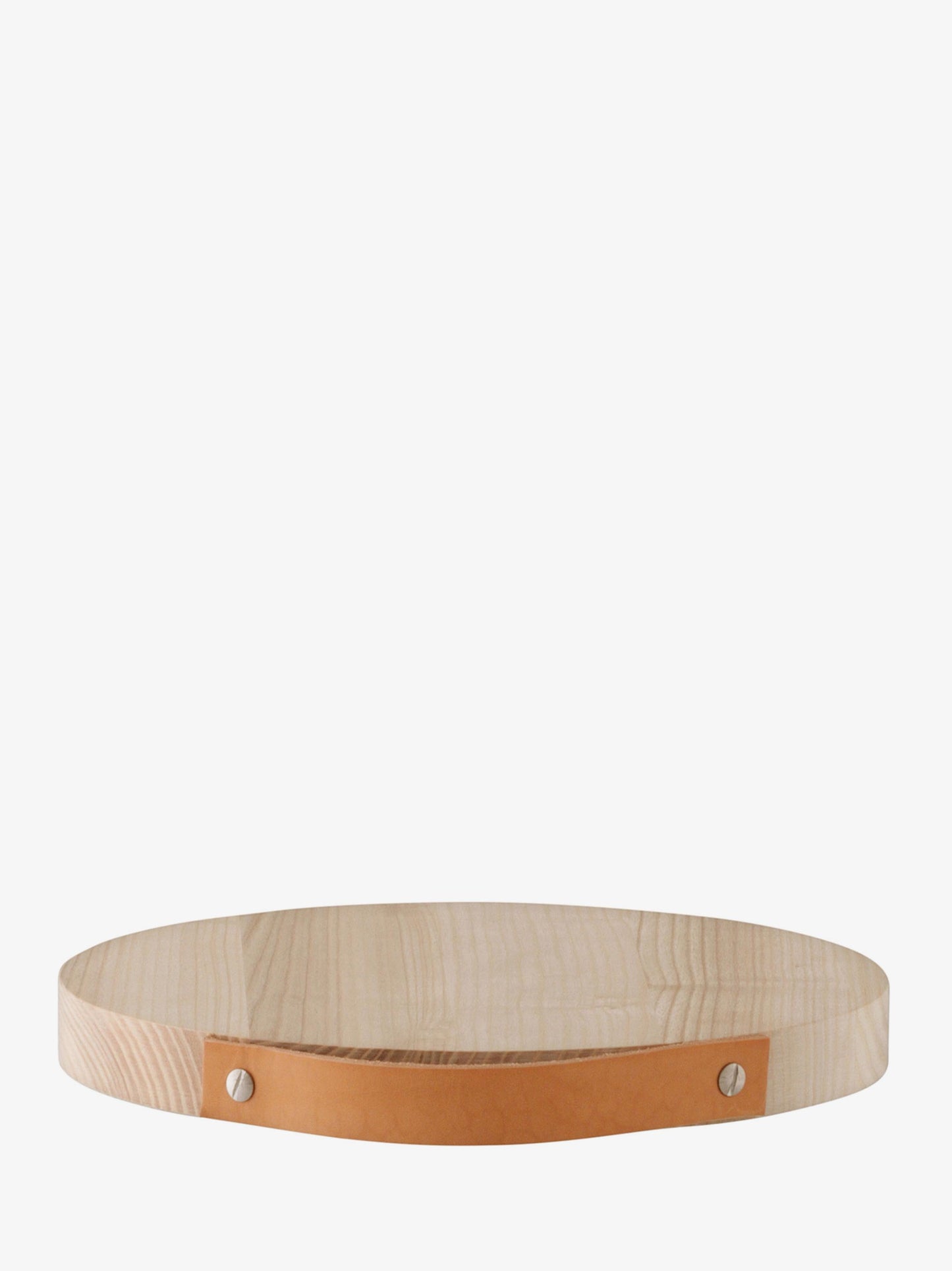 Utility Board Ash & Leather Handle dia:17.75in