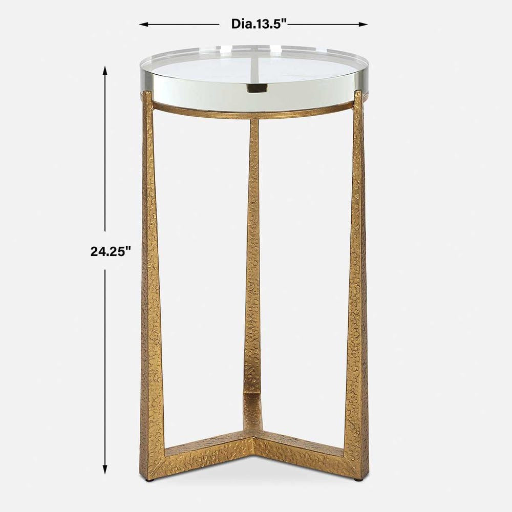 Midas Accent Table / Gold Round