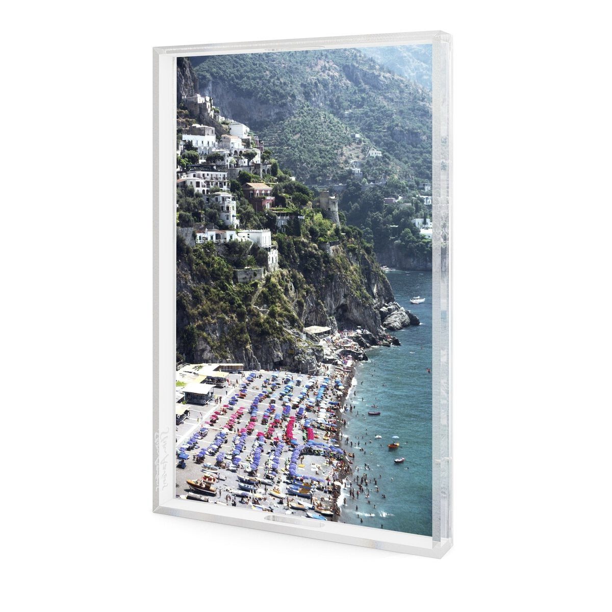 Beach In Positano Acrylic Tray