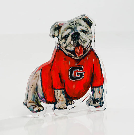 Georgia "G" Gameday Acrylic Bulldog - Large