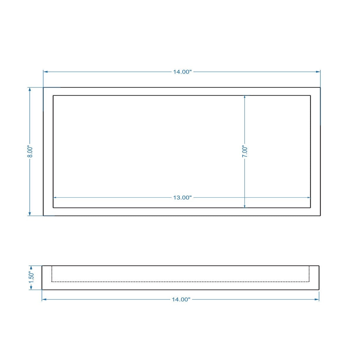 Rectangular Agate Trays - 2 Piece Set, White