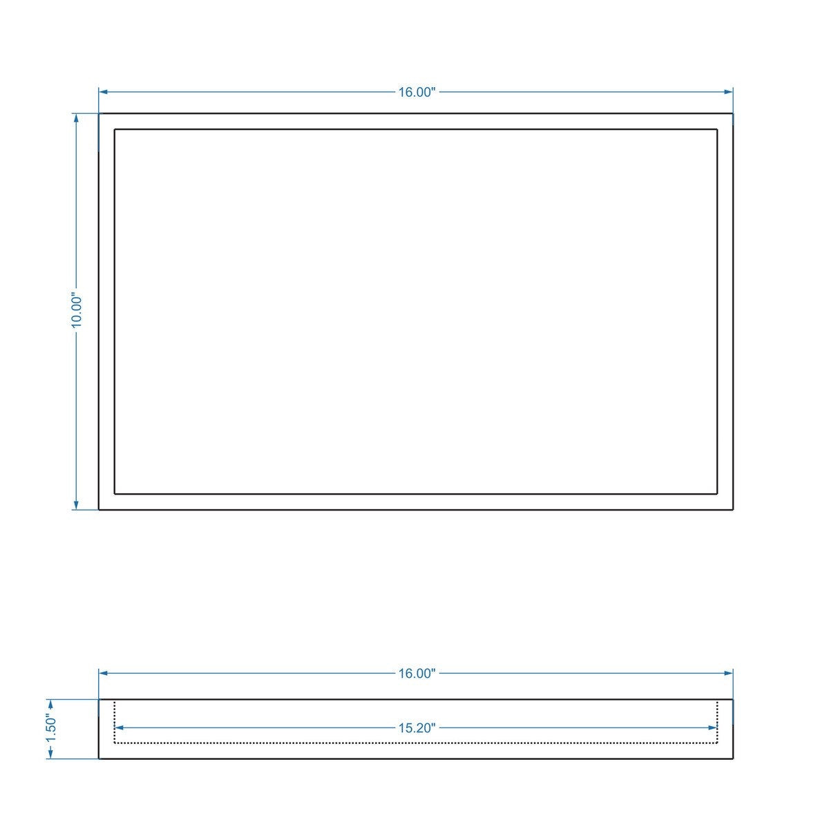 Rectangular Agate Trays - 2 Piece Set, White