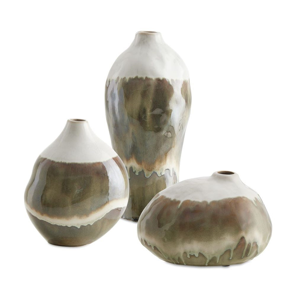 Earthflow Outdoor Vases, S/3