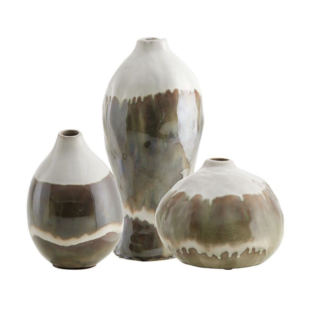 Earthflow Outdoor Vases, S/3