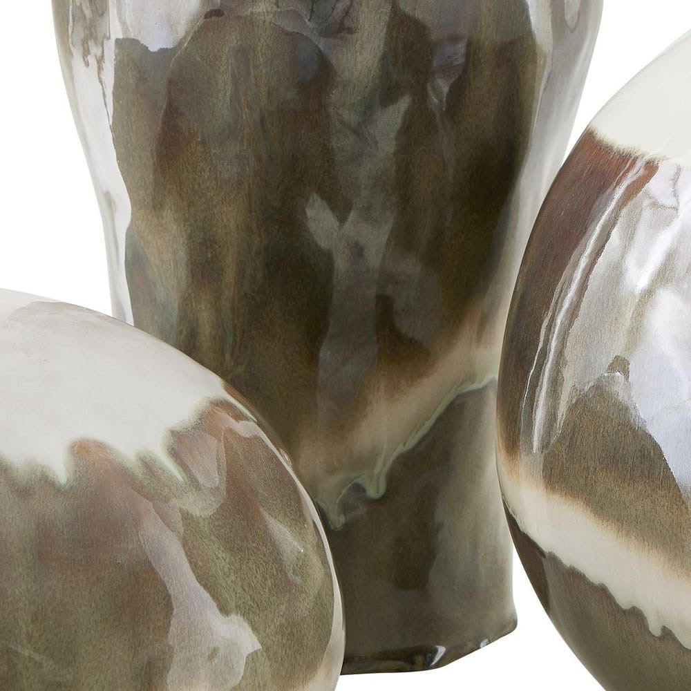 Earthflow Outdoor Vases, S/3
