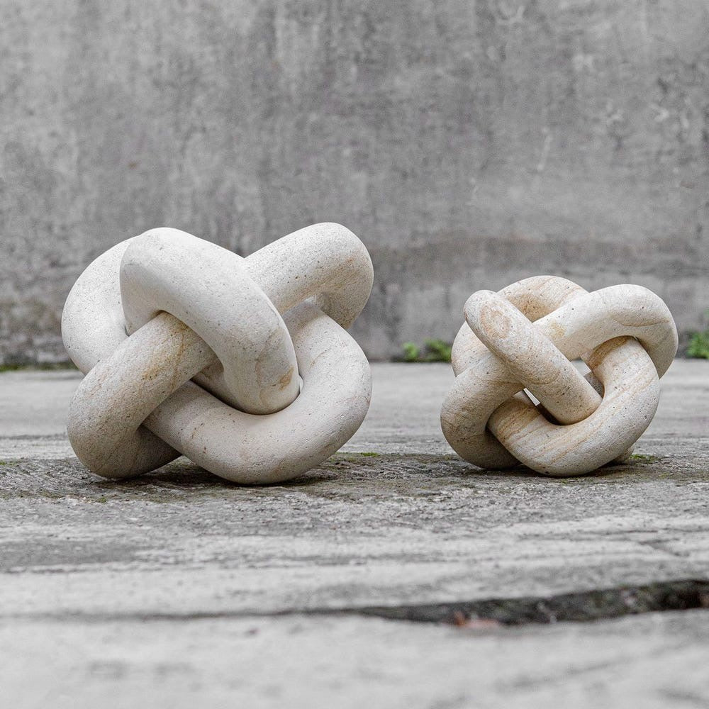 Limestone Outdoor Sculptures S/2