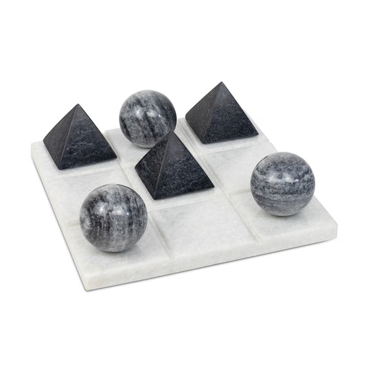 Tic Tac Toe Marble Board - White