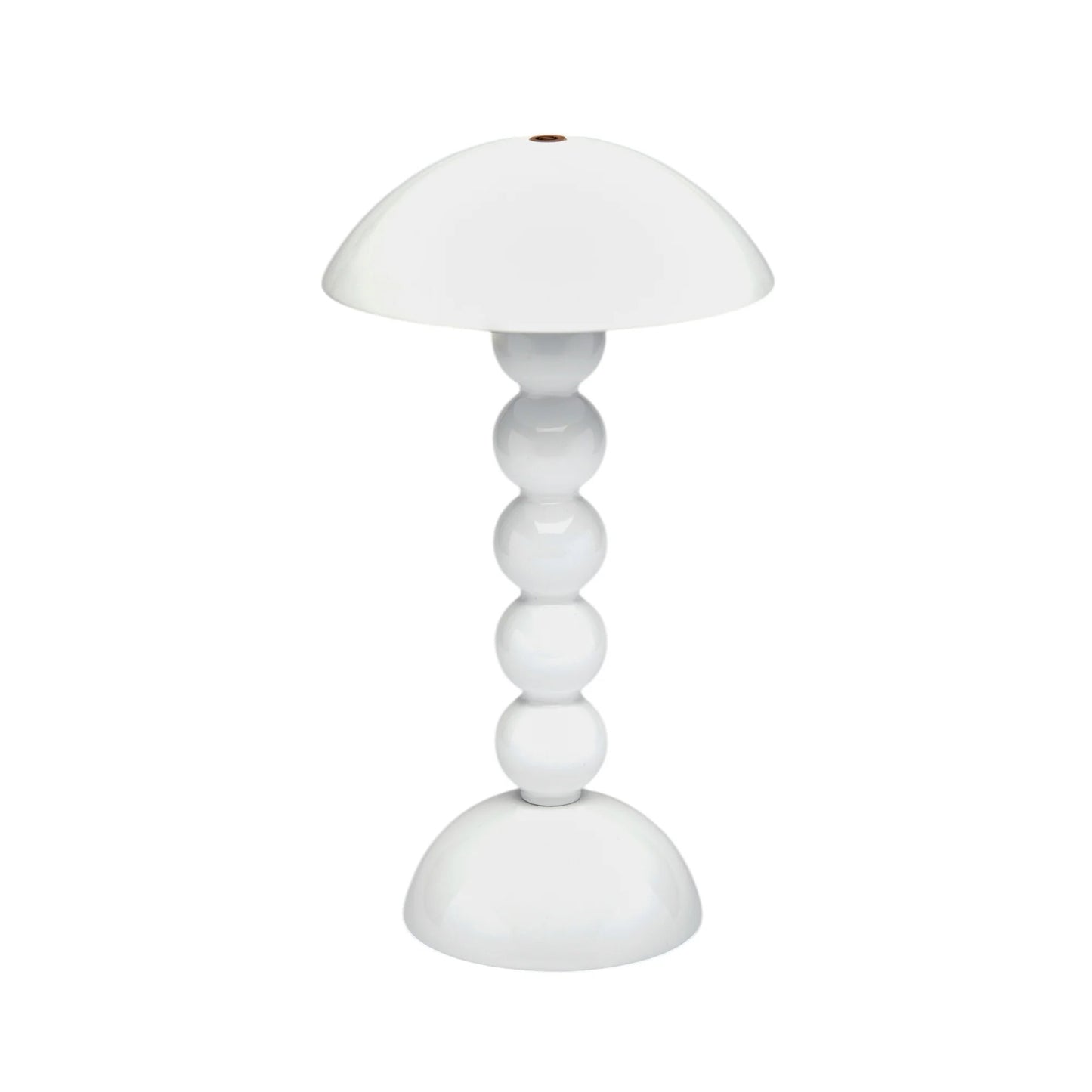 White Lacquer Rechargeable Bobbin LED Lamp