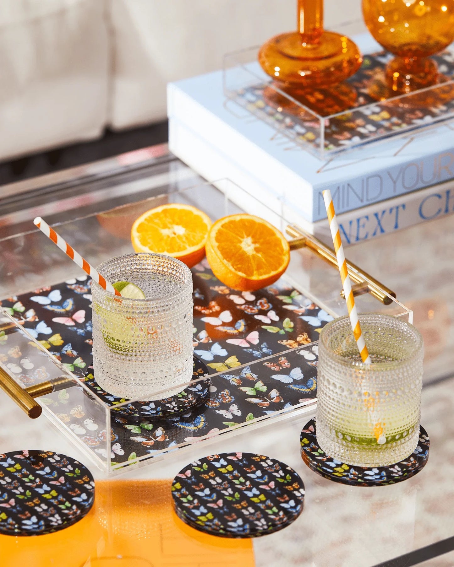 Monarch Coasters: Set of 4