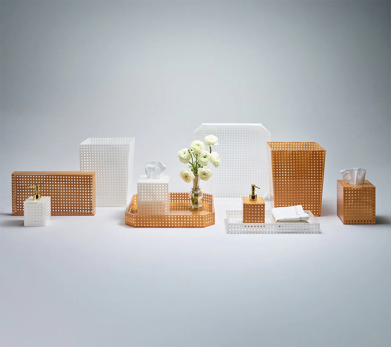 Reed Tissue Box in White