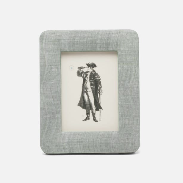 Halle Bullet Gray Silken Abaca 4" x 6" Frame