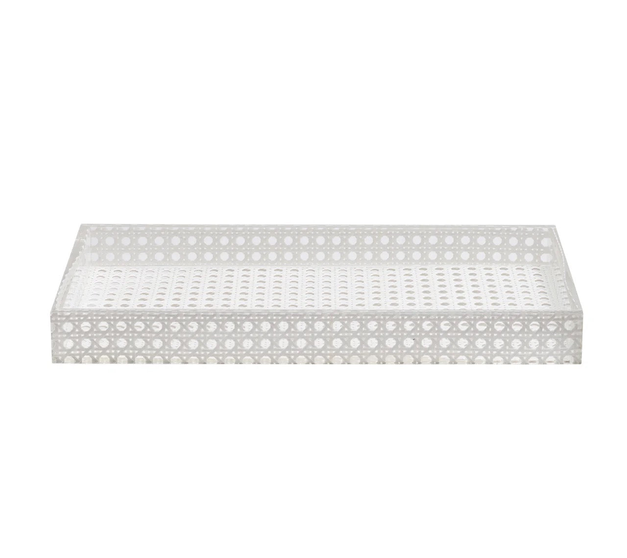 Reed Vanity Tray in White 15 X 15
