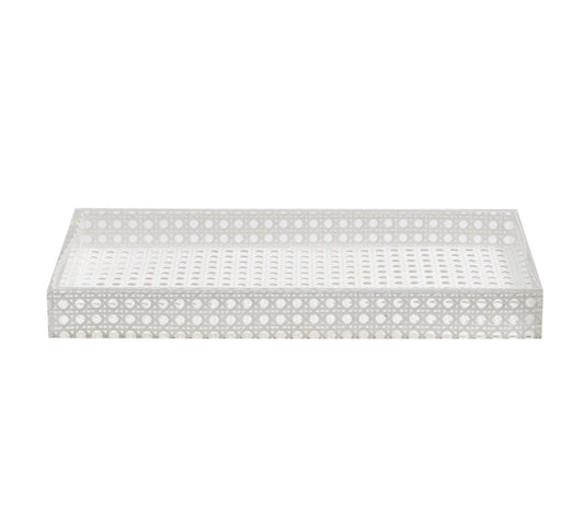 Reed Vanity Tray in White 15 X 15