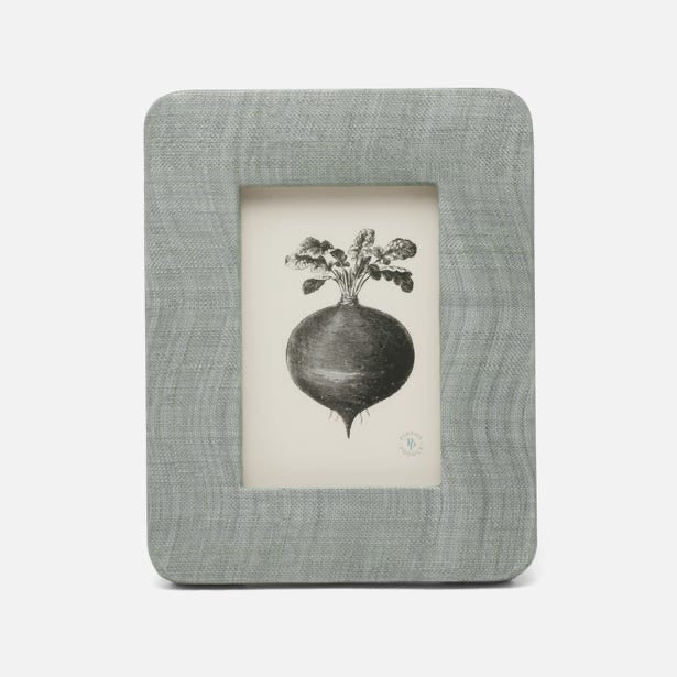 Halle Bullet Gray Silken Abaca 4" x 6" Frame
