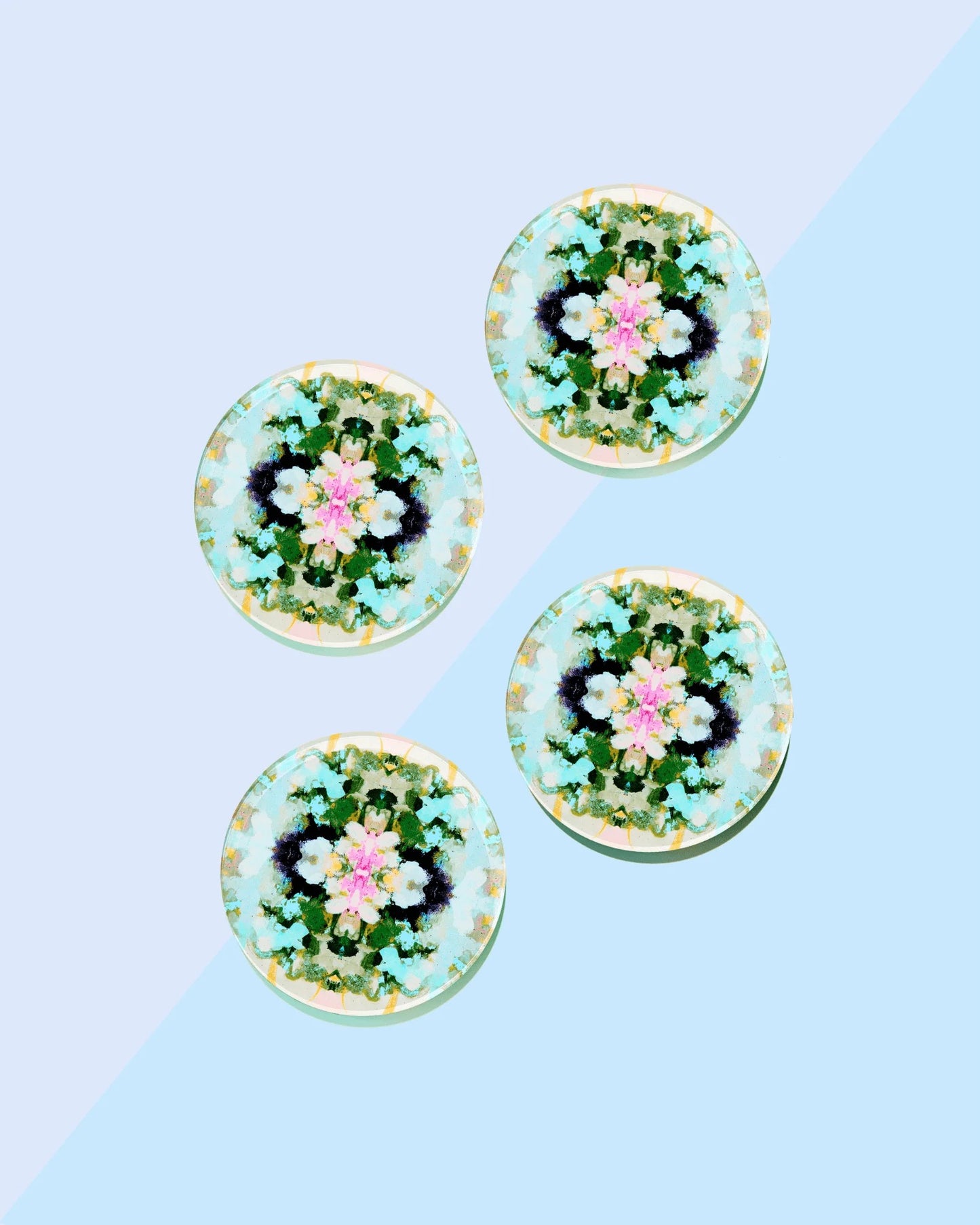 Nantucket Bloom Coasters: Set of 4