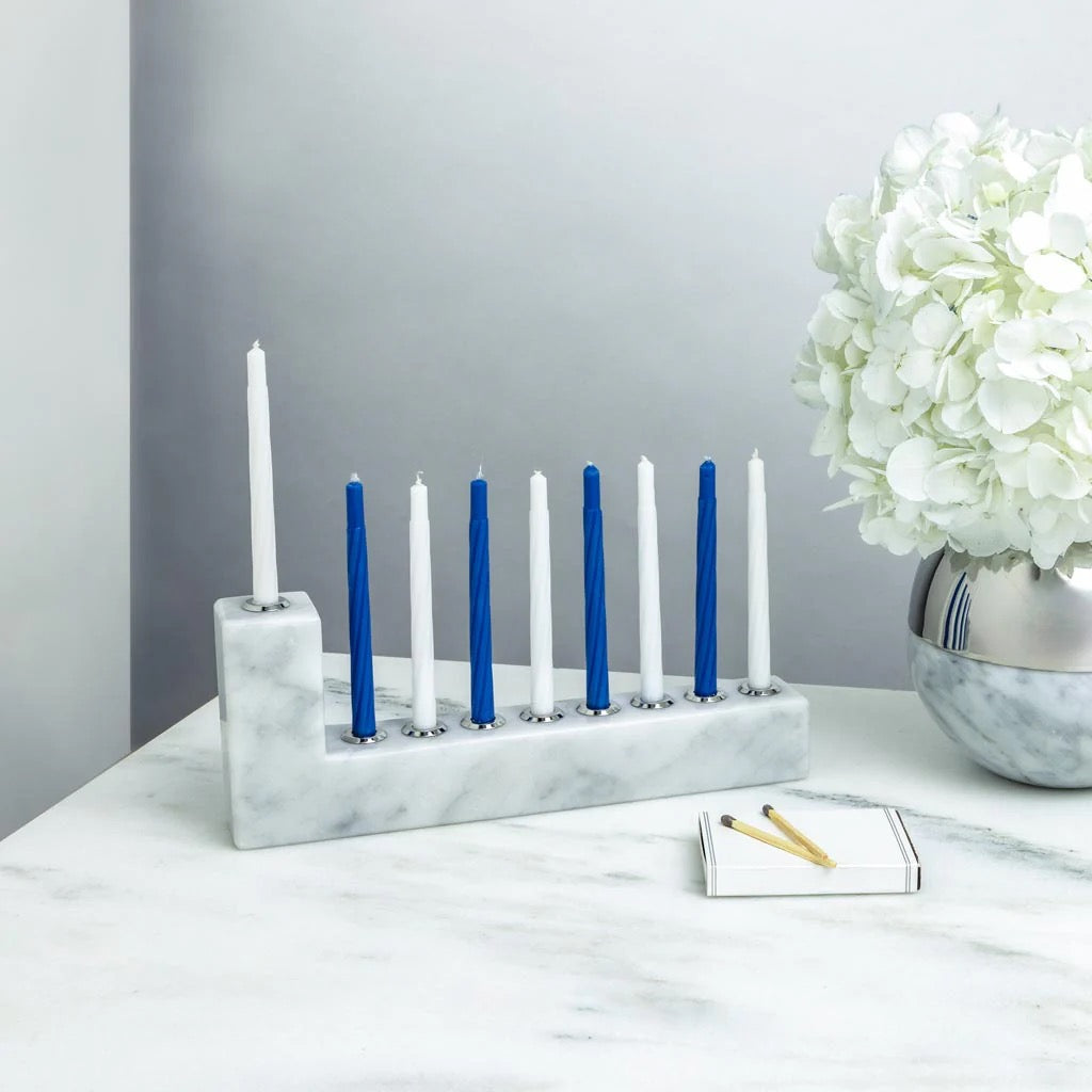 Brillante Menorah, Marble & Gold