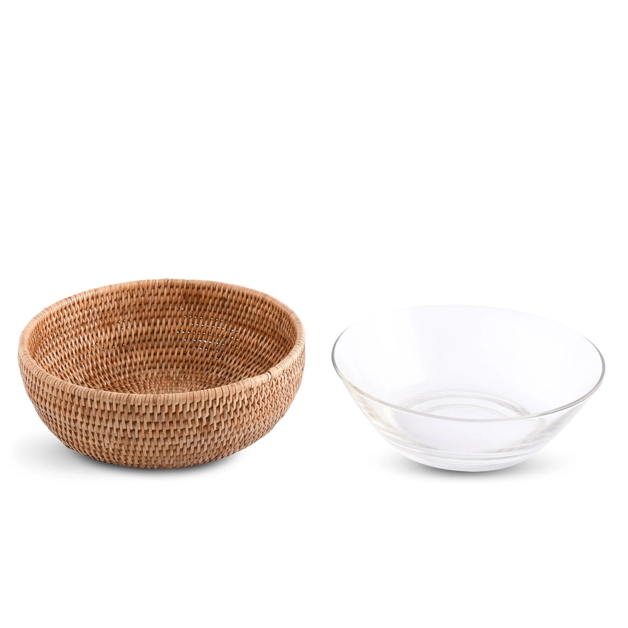Hand Woven Serving Bowl Rattan - Thumbnail 3