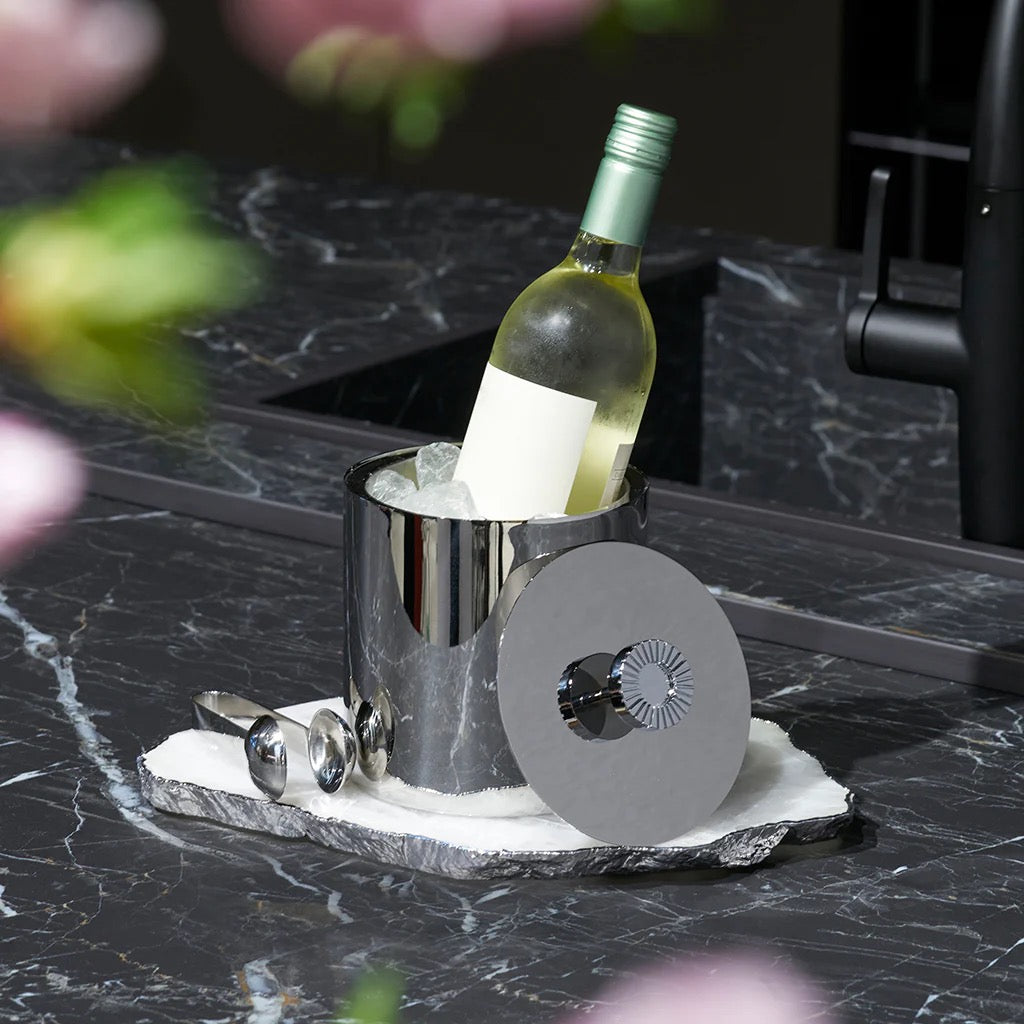 Striations Silver Ice Bucket - Thumbnail 2