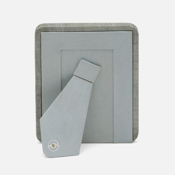 Halle Bullet Gray Silken Abaca 4" x 6" Frame