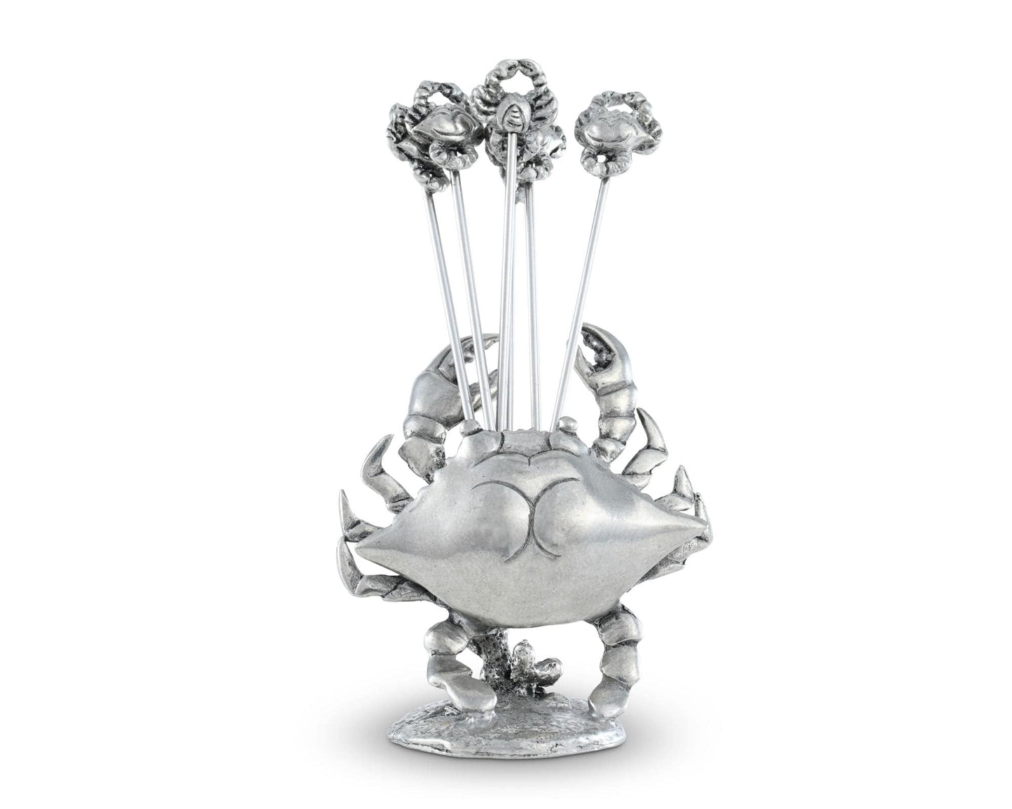 Pewter Blue Crab Cheese Pick Set