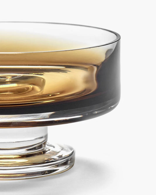 Low Bowl on Foot L Amber Zuma