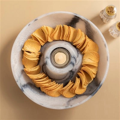 GREY RESIN CHIP AND DIP - GREY