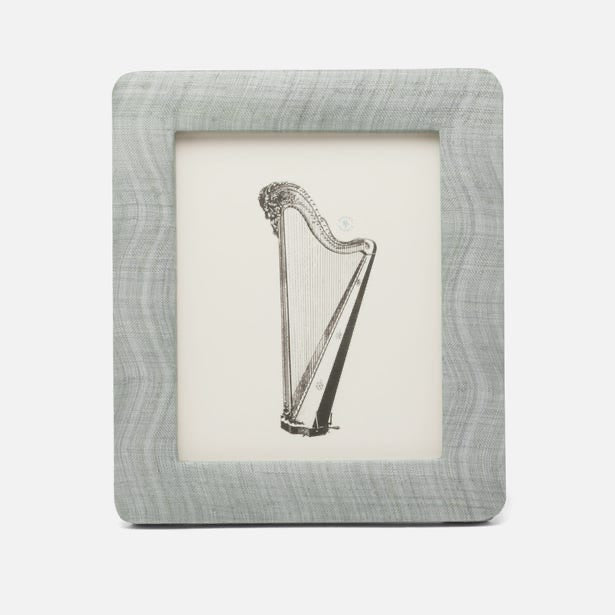 Halle Bullet Gray Silken Abaca 4" x 6" Frame