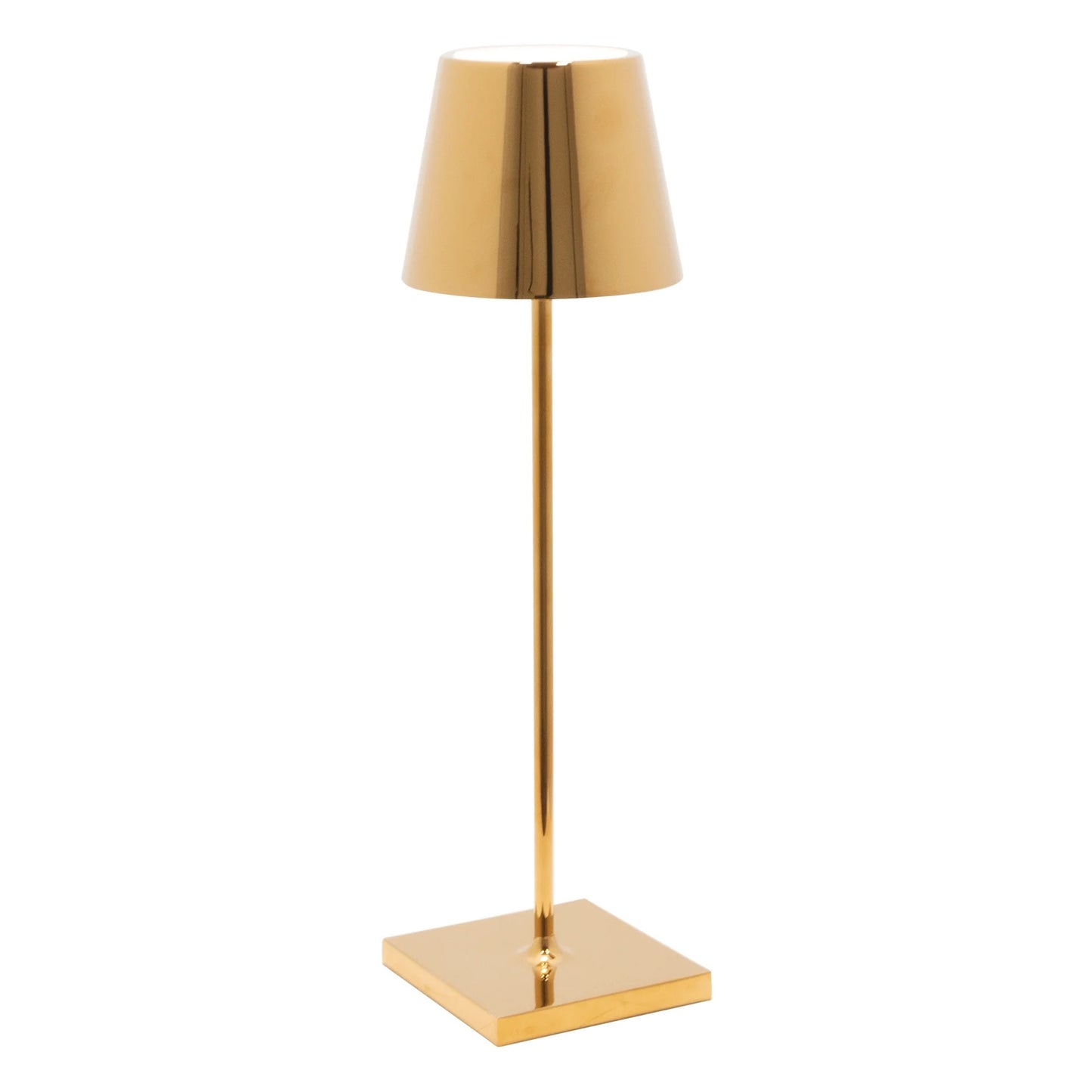 Poldina Cordless Table Lamp, Glossy Gold