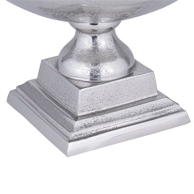 RAW ALUM. SQ. BASE PLANTER/WINE COOLER - RAW NICKEL - RAW NICKEL
