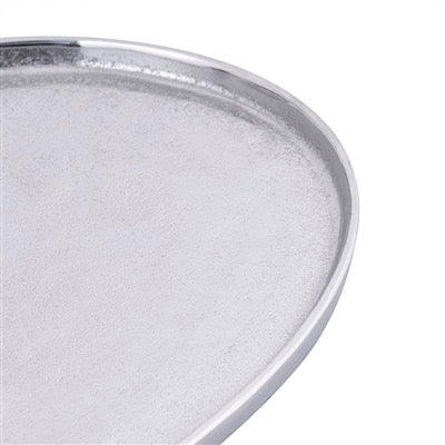 SM. CAST ALUMINUM OVAL TRAY RAW NICKEL 29.5" - NICKEL - NICKEL