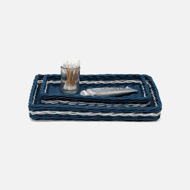 Danville Navy/White Tray Set