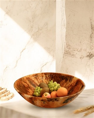 MATTE TORTOISE RESIN BOWL DIA 19.5” - MATTE TORTOISE