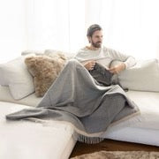MERIMA Plaid Grey/Light Grey Throw 180 x 130 cm (Copy)