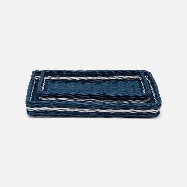 Danville Navy/White Tray Set
